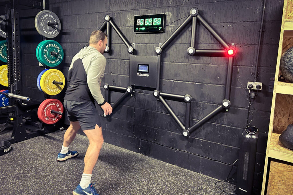 Building Transformation's in-house gym equipped with Blink Pro.