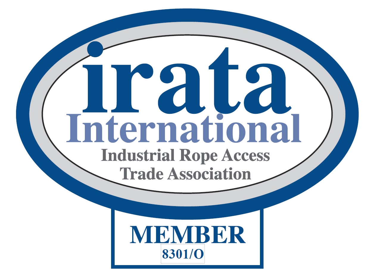 IRATA International logo with Industrial Rope Access Trade Association and MEMBER 8301/O.